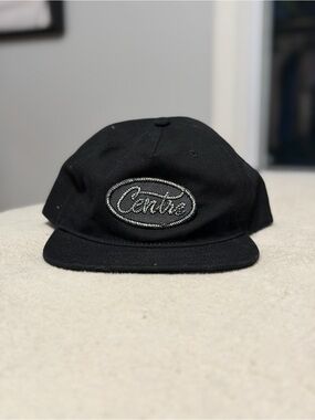 ASOS Black Cap with Silver Rope-Trim Patch